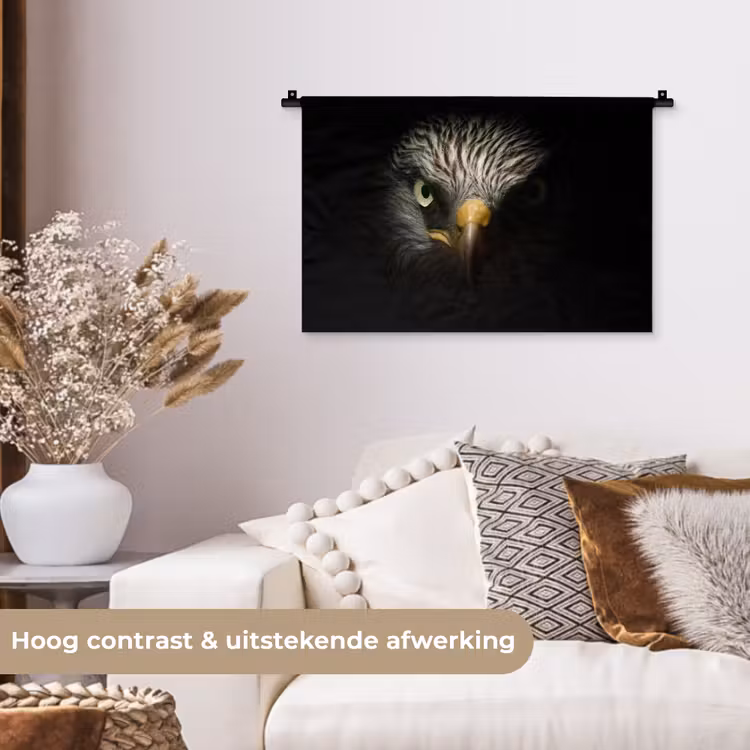 Vogel - Adelaar - Roofvogels - Oog - Snavel - Licht Wandkleed katoen klein -sfeer1