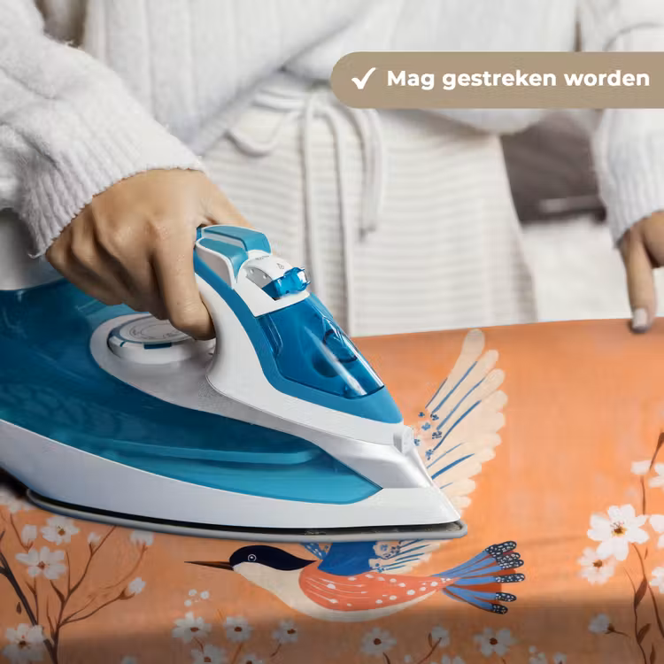 Vogel - Bloesemtakken - Warm - Kleurrijk Wandkleed katoen klein -sfeer9