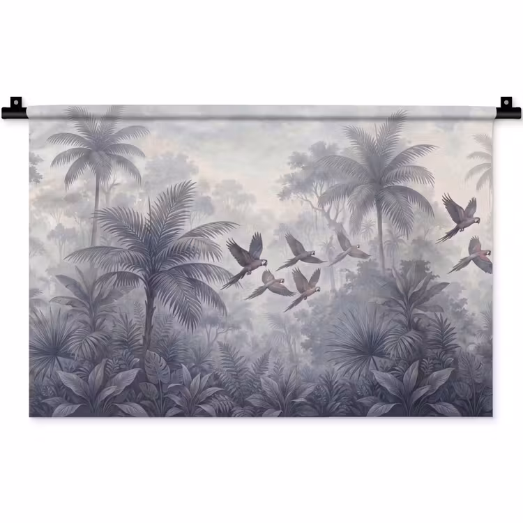 Vogel - Vliegend - Jungle - Vintage - Dieren Wandkleed katoen klein -zz3d