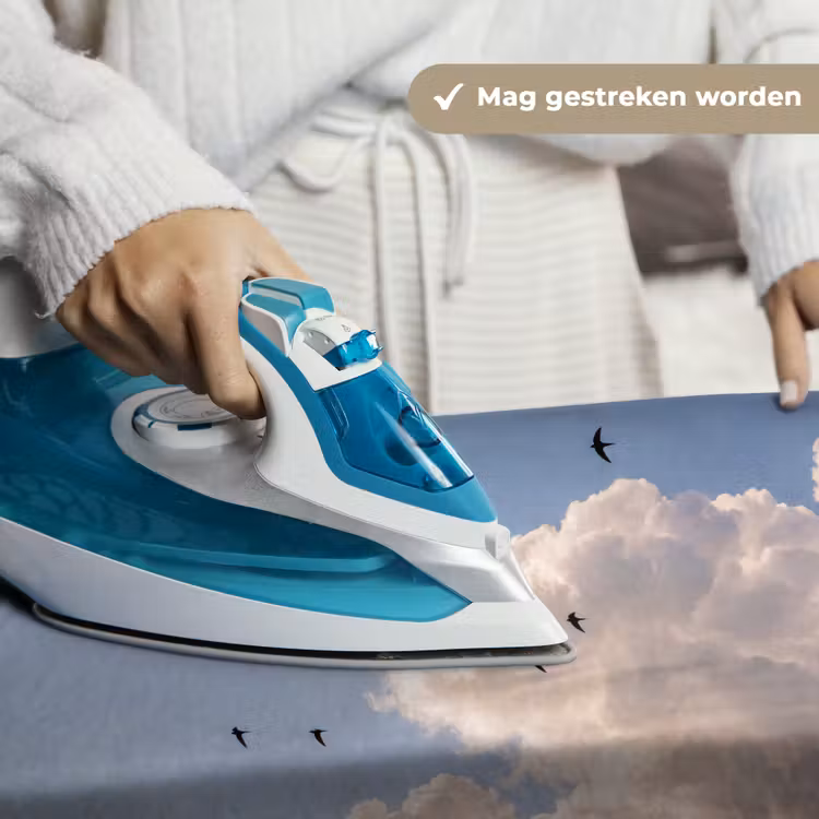 Vogel - Vlucht - Wolken - Natuur - Blauw Wandkleed katoen klein -sfeer9