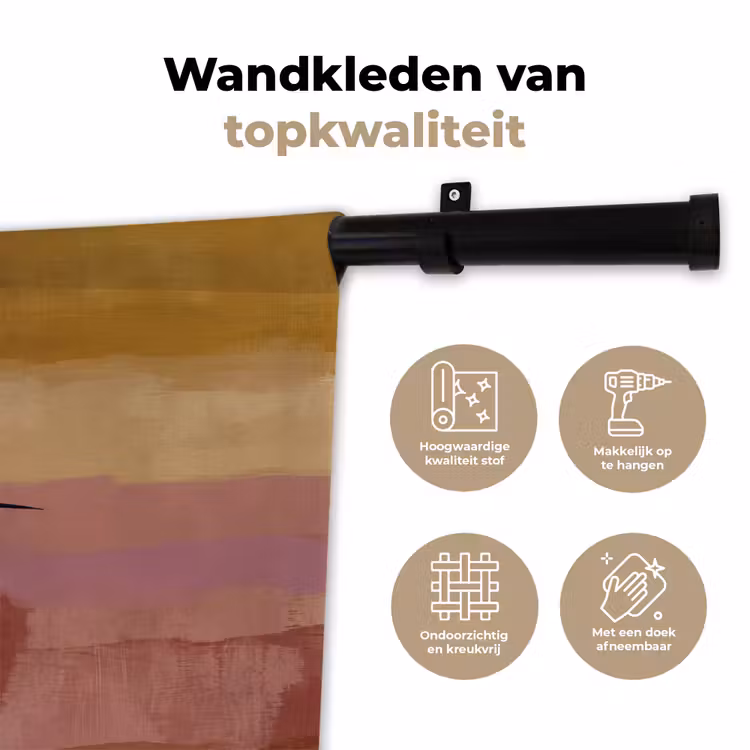 Vogels - Snavel - Abstract Wandkleed katoen klein -sfeer2