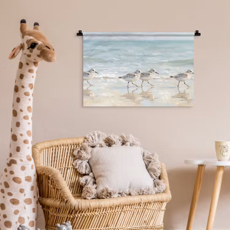Vogels - Strand - Zee Wandkleed katoen klein -wsfeer5_kind