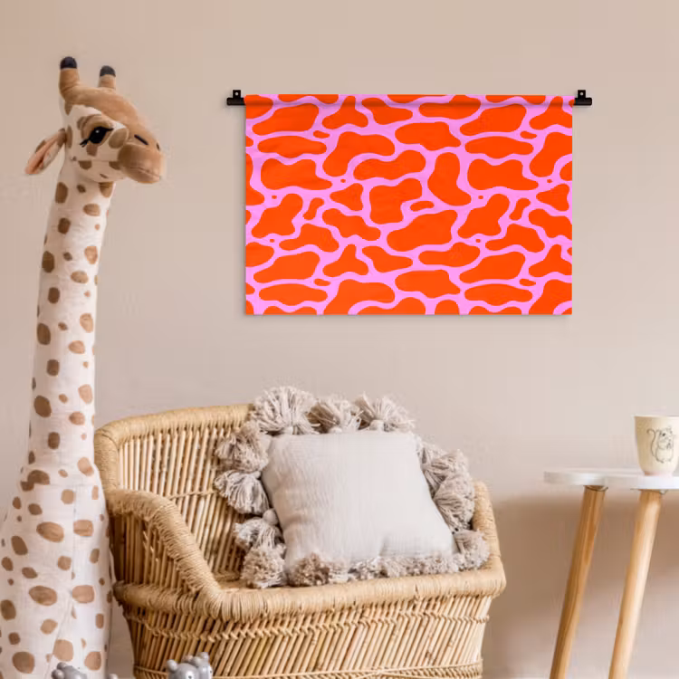 Vormen - Roze - Rood Wandkleed katoen klein 269 -wsfeer5_kind