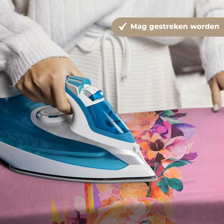 Vrouw - Bloemen - Paars - Abstract Wandkleed katoen klein -sfeer9
