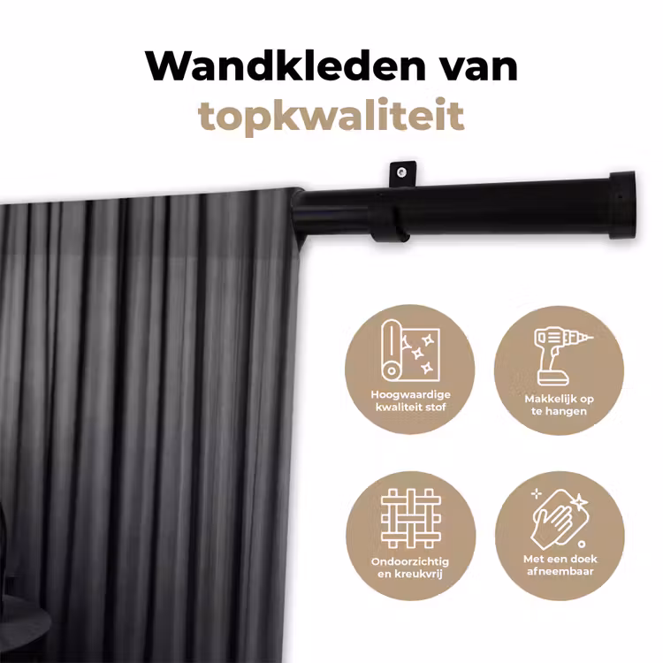 Vrouw - Bubbels - Zwart - Wit Wandkleed katoen klein -sfeer2