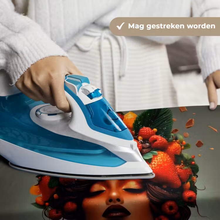 Vrouw - Chocolade - Frambozen - Aardbeien - Koekjes Wandkleed katoen klein -sfeer9