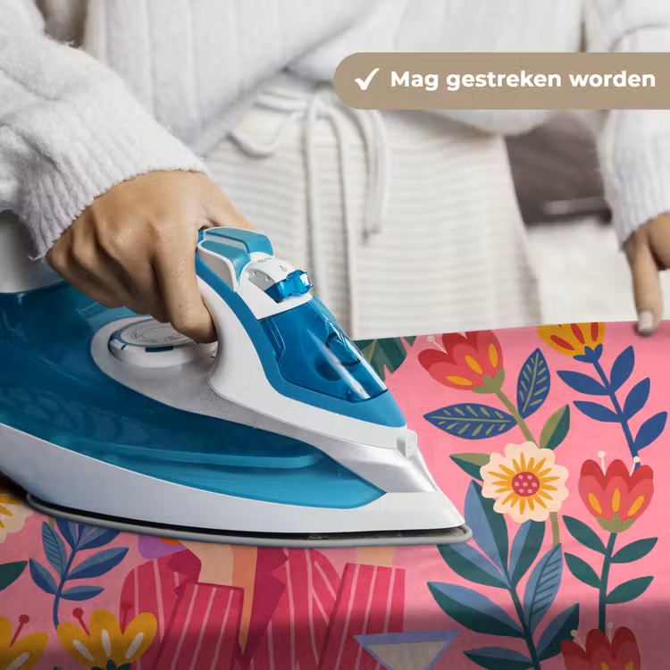 Vrouw - Cocktail - Bloemen - Modern - Roze Wandkleed katoen klein -sfeer9