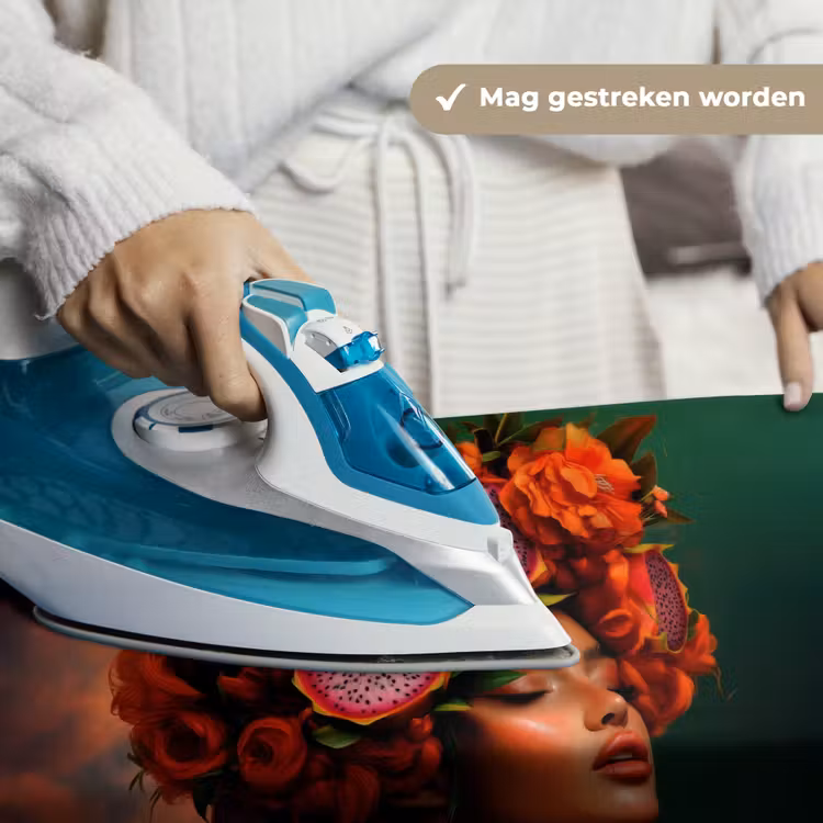 Vrouw - Drankenfruit - Rozen Wandkleed katoen klein -sfeer9