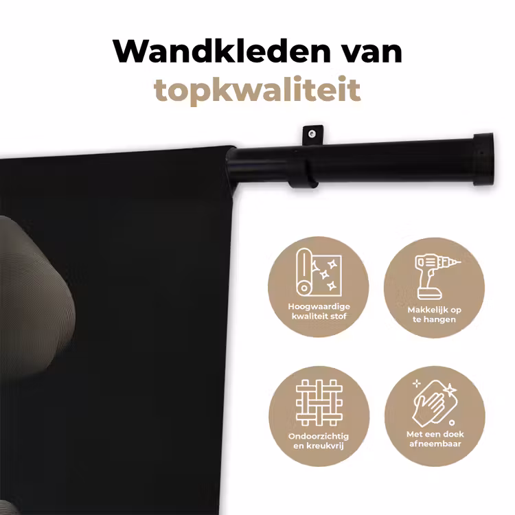 Vrouw - Golvende - Hoed Wandkleed katoen klein -sfeer2