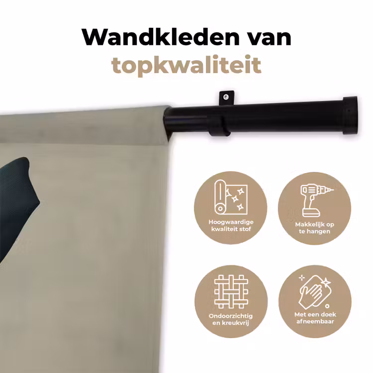 Vrouw - Groen - Hoed Wandkleed katoen klein -sfeer2