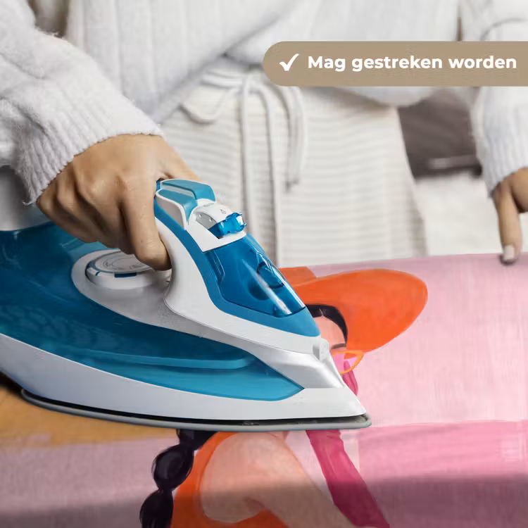 Vrouw - Hoed - Mode - Modern - Oranje Wandkleed katoen klein -sfeer9
