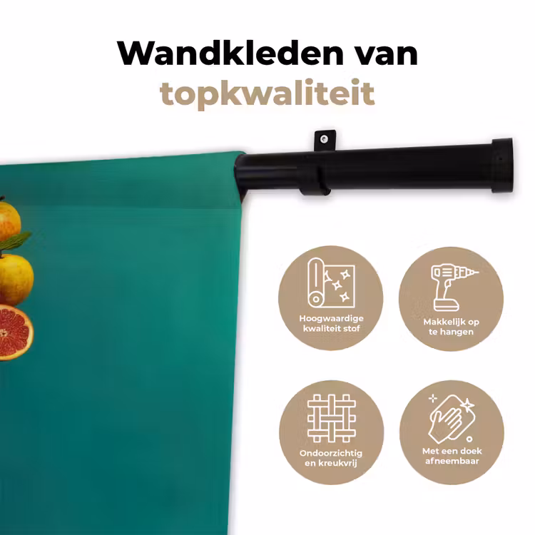 Vrouw - Hoodtooi - Tropisch - Fruit - Druiven Wandkleed katoen klein -sfeer2