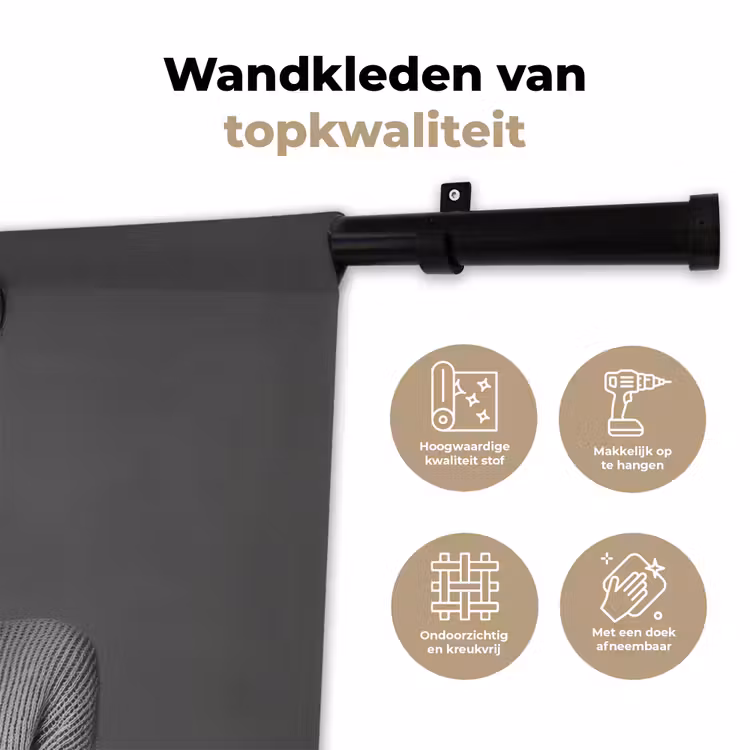 Vrouw - Koffie - Zwart - Wit Wandkleed katoen klein -sfeer2