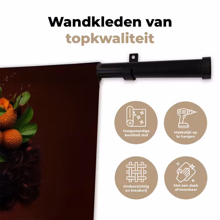 Vrouw - lychee - exotisch Wandkleed katoen klein -sfeer2