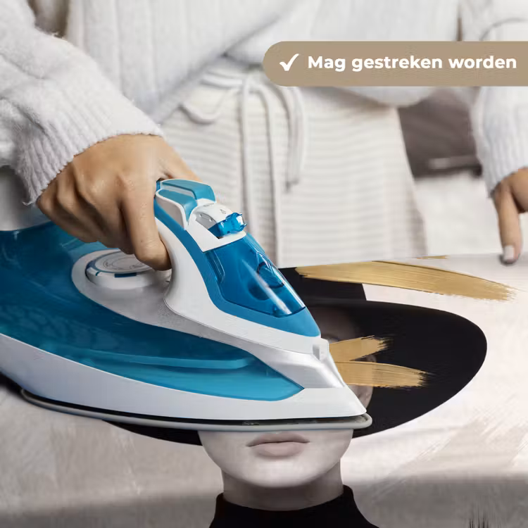 Vrouw - Portret - Modern - Goud - Kunst Wandkleed katoen klein -sfeer9
