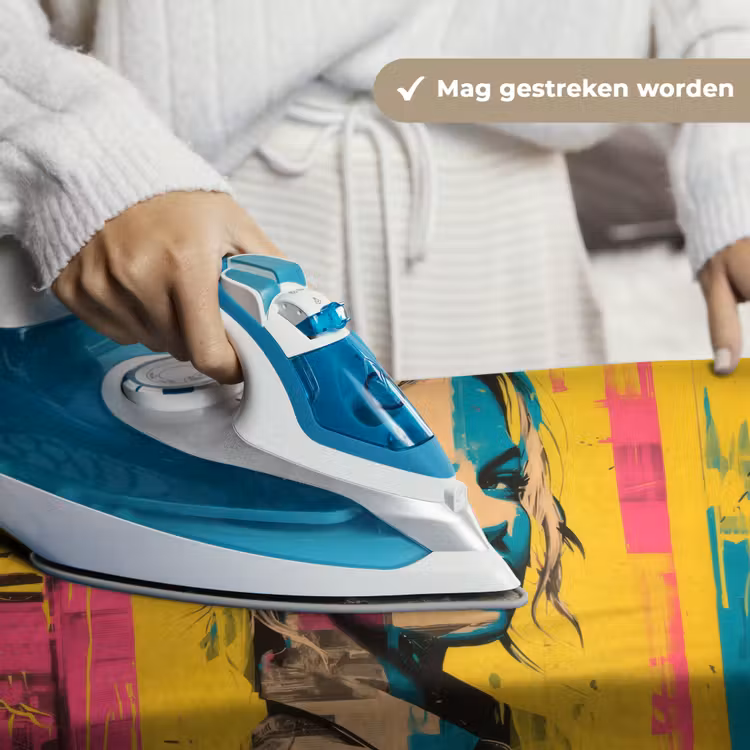 Vrouw - Verfstrepen - Gekleurd Wandkleed katoen klein -sfeer9