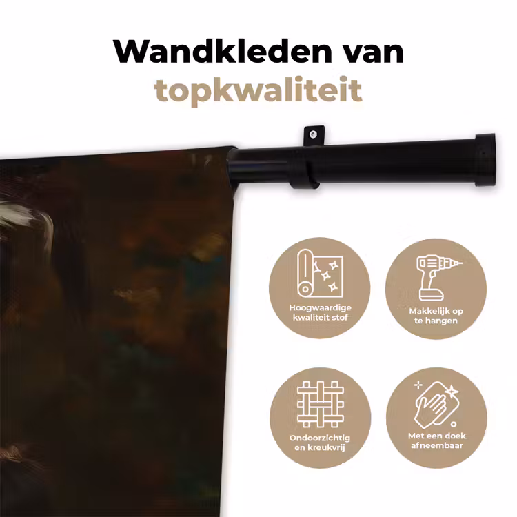 Vrouw - Victoriaans - Portret Wandkleed katoen klein -sfeer2