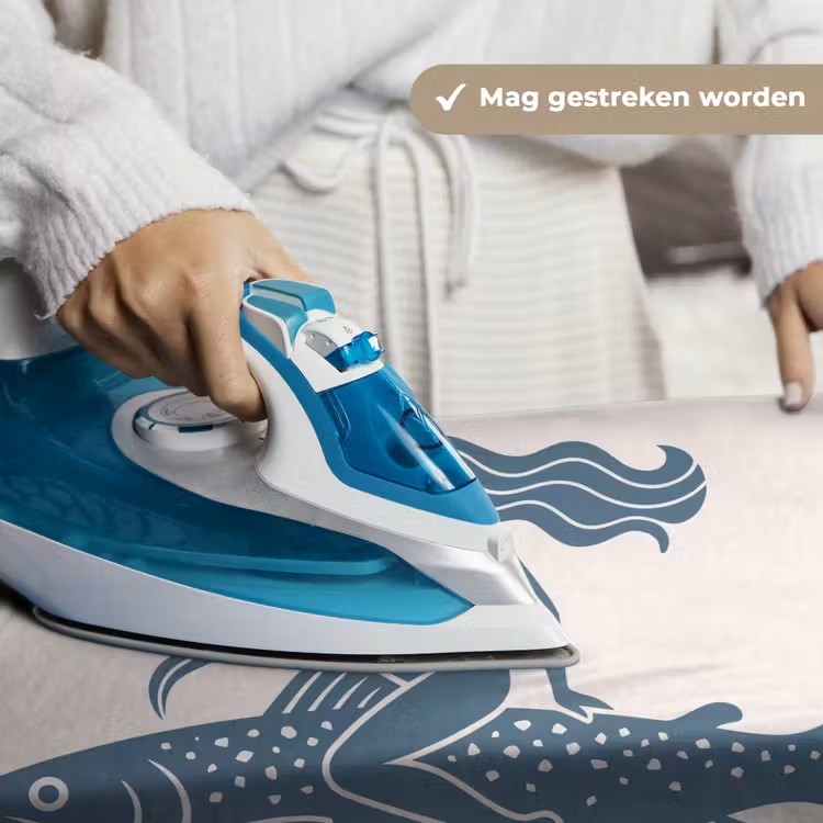 Vrouw - Vis - Fantasie - Abstract - Blauw Wandkleed katoen klein -sfeer9