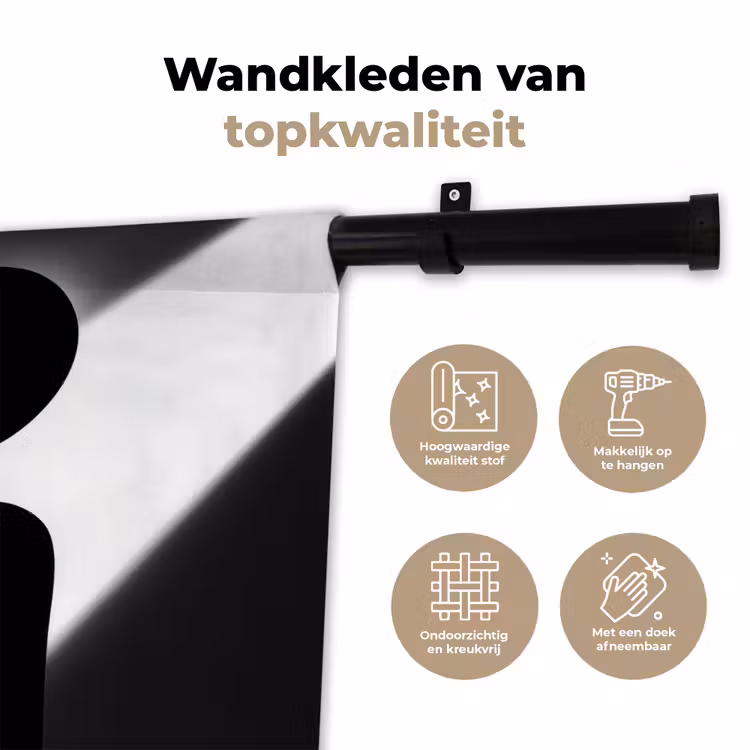 Vrouw - Wijn - Chic Wandkleed katoen klein -sfeer2
