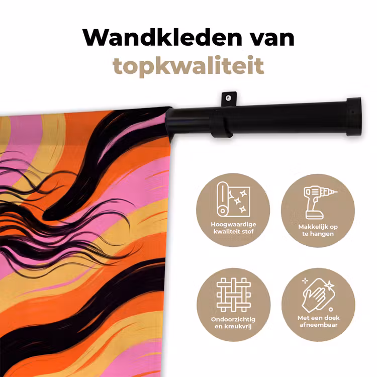 Vrouw - Zonnebril - Abstract - Kleurrijk Wandkleed katoen klein -sfeer2