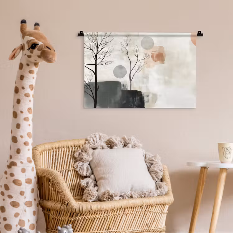 Wabi sabi - Beige - Plant Wandkleed katoen klein -wsfeer5_kind