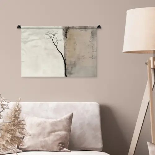 Wabi sabi - Plant - Beige Wandkleed katoen klein -sfeer4