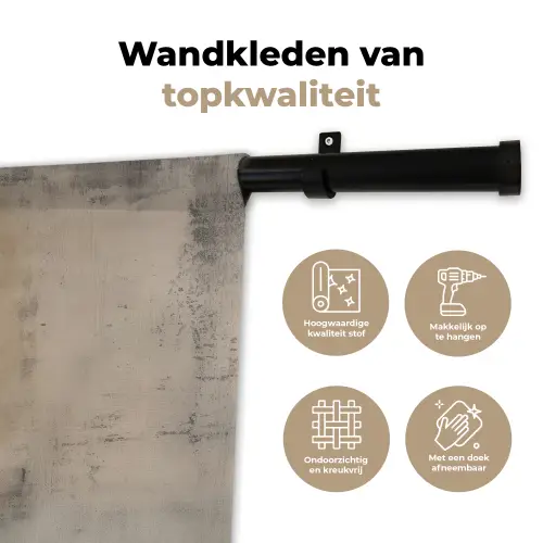 Wabi sabi - Plant - Beige Wandkleed katoen klein -sfeer2