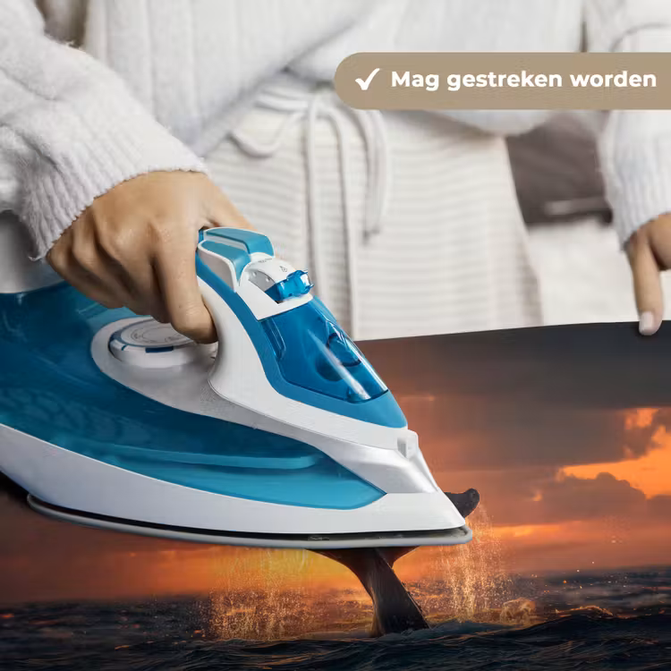 Walvis staart - Water - Zonsondergang Wandkleed katoen klein -sfeer9