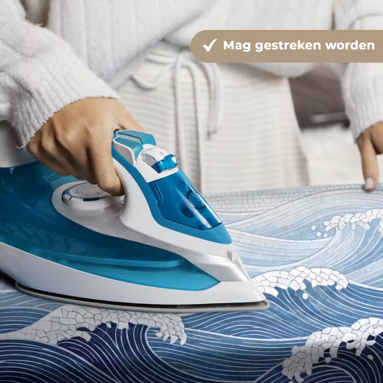 Water - Mozaïek - Landschap - Modern - Blauw Wandkleed katoen klein -sfeer9