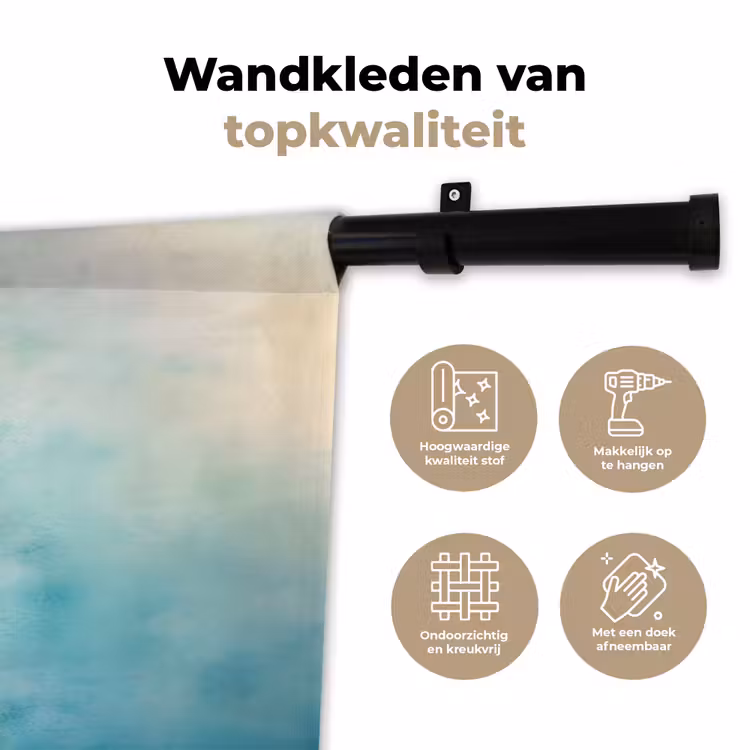 Waterplanten - Vissen - Kleurrijk - Water Wandkleed katoen klein -sfeer2