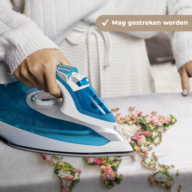 Wereldkaart - Bloemen - Subtiel Wandkleed katoen klein -sfeer9