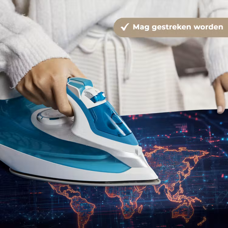 Wereldkaart - Futuristisch - Oranje Wandkleed katoen klein -sfeer9