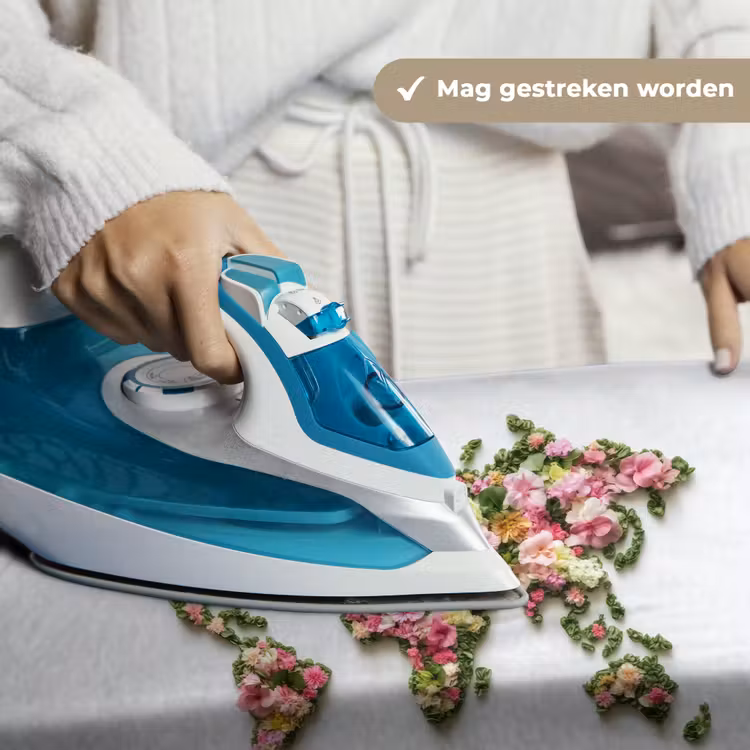 Wereldkaart - Kleurrijk - Bloemen - Lente Wandkleed katoen klein -sfeer9