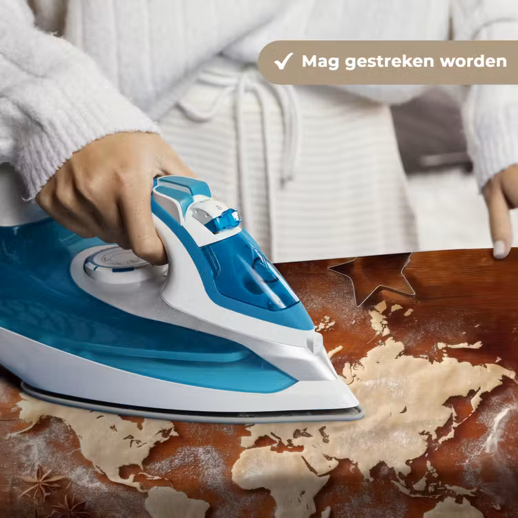 Wereldkaart - Koekjesdeeg - Warme baksfeer Wandkleed katoen klein -sfeer9