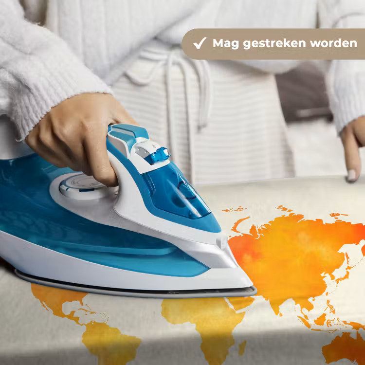 Wereldkaart - Oranje - Kleurrijk Wandkleed katoen klein -sfeer9
