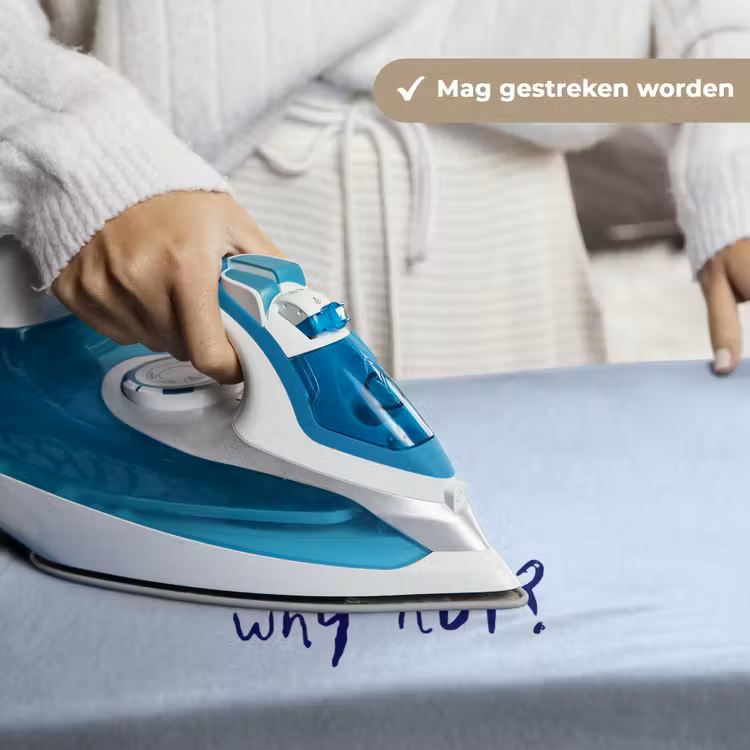 Why not - Blauw - Donker blauw - Quote Wandkleed katoen klein -sfeer9