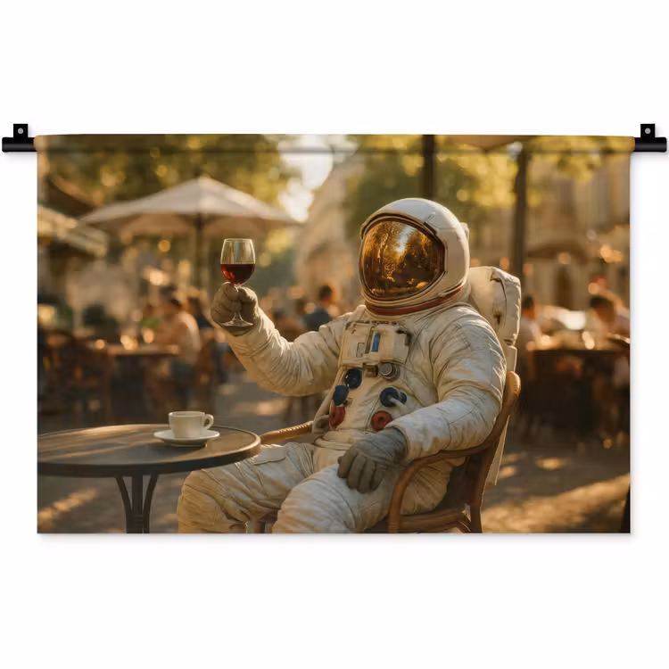 Wijn - Rood - Terras - Koffie Wandkleed katoen klein -zz3d