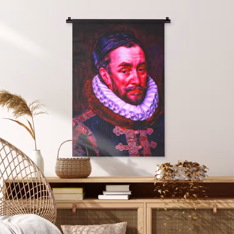 Willem van Oranje - Adriaen Thomasz - Oude meesters Wandkleed katoen klein -sfeer5