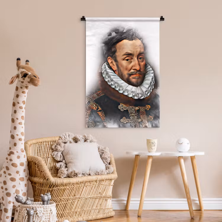 Willem van Oranje - Adriaen Thomasz - Rook Wandkleed katoen klein -wsfeer5_kind