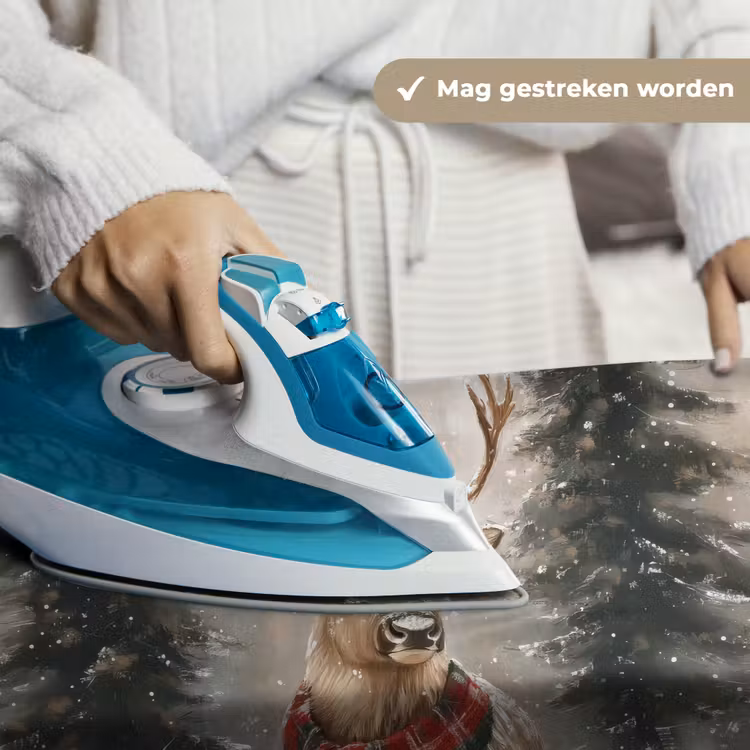 Winter - Bos - Rendier - Donker Wandkleed katoen klein -sfeer9