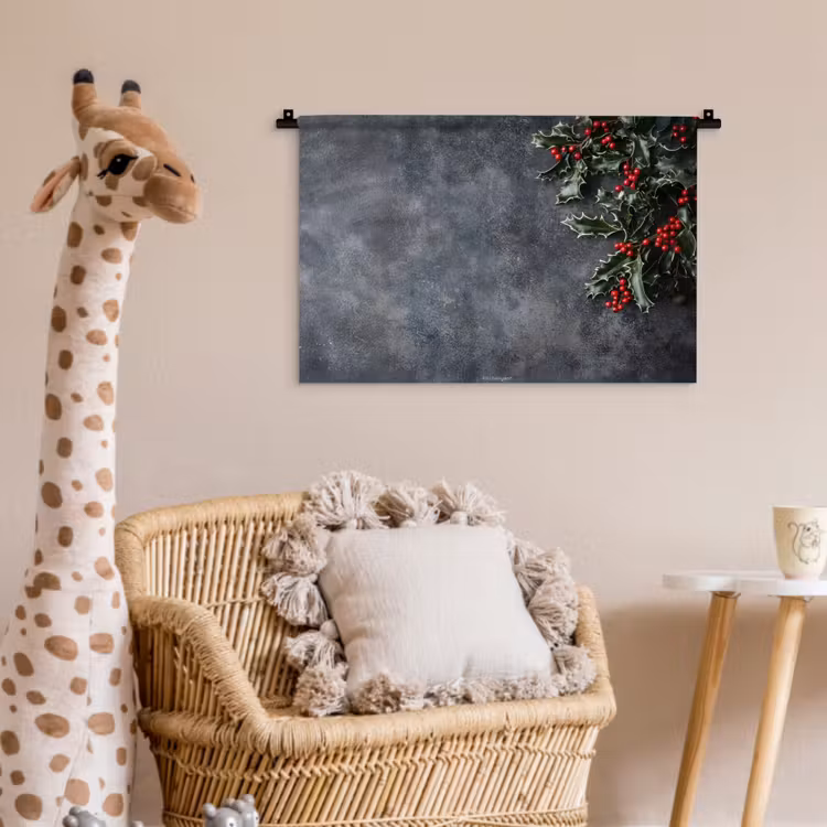 Winter - Hulst - Kerst - Beton Wandkleed katoen klein -wsfeer5_kind