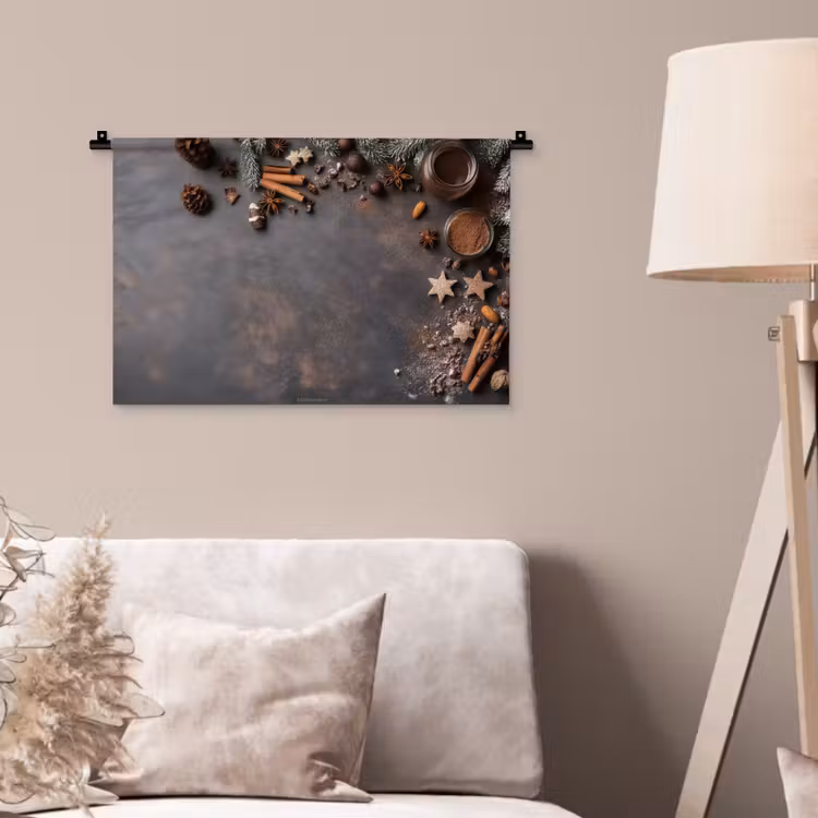 Winter - Kerst - Specerijen - Beton Wandkleed katoen klein -sfeer4