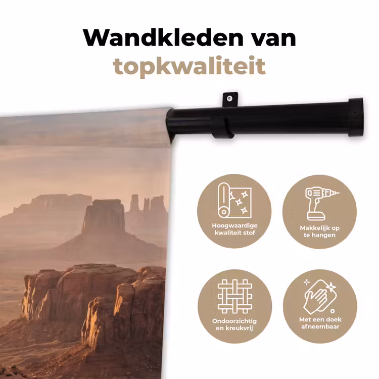 Woestijn - Landschap - Natuur Wandkleed katoen klein -sfeer2