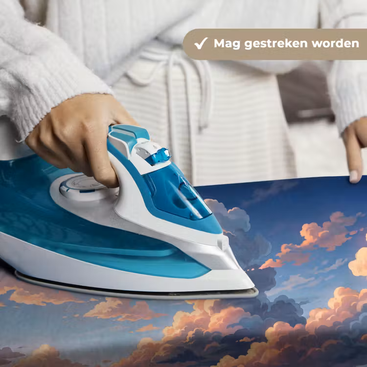 Wolken - Daghemel - Natuur - Illustratie - Oranje Wandkleed katoen klein -sfeer9