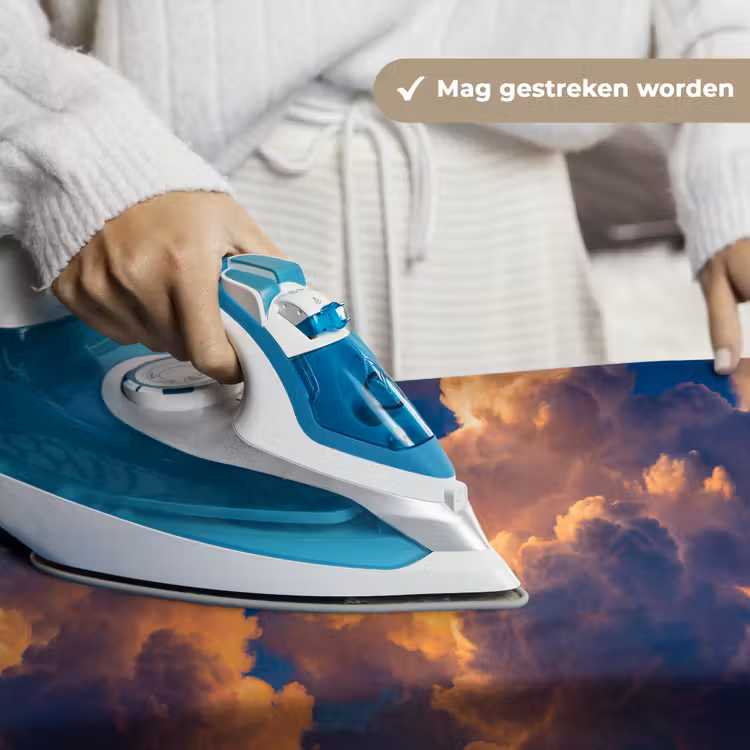 Wolken - Zonsondergang - Natuur - Oranje - Blauw Wandkleed katoen klein -sfeer9