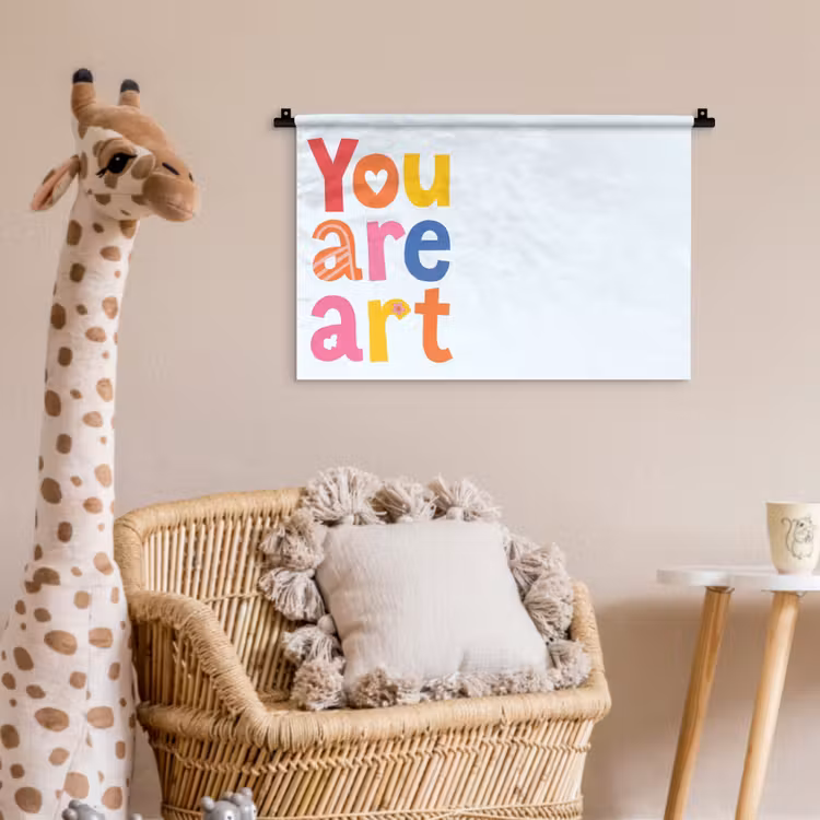 You are art - Kleurrijk - Grafisch Wandkleed katoen klein -wsfeer5_kind
