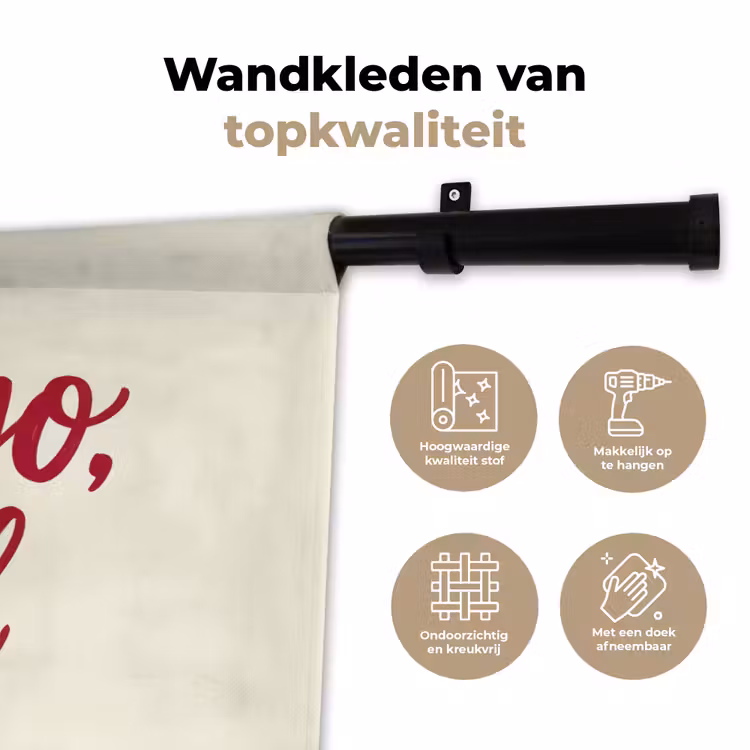 you go girl - Rood - Wit Wandkleed katoen klein -sfeer2