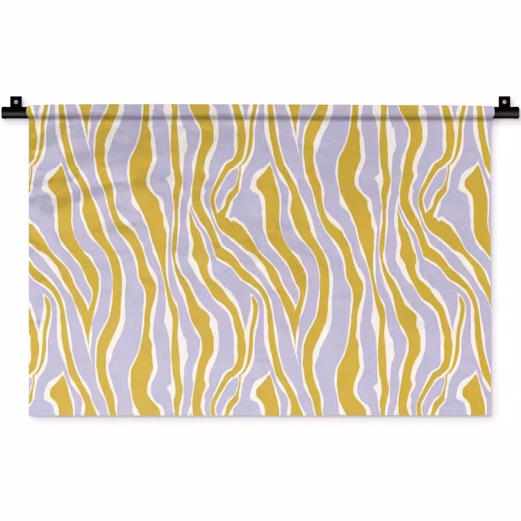 Zebra - Modern - Meerkleurig Wandkleed katoen klein 269 -zz3d