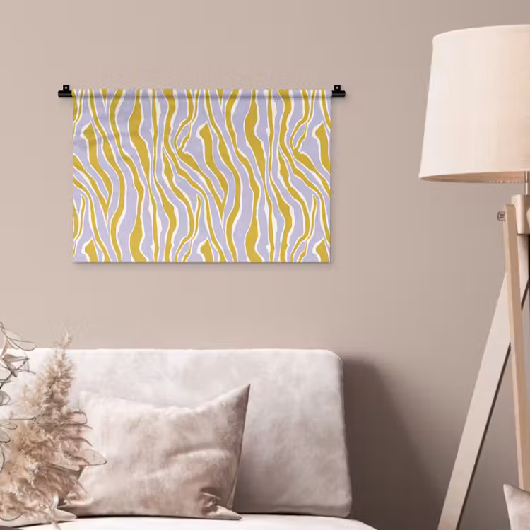 Zebra - Modern - Meerkleurig Wandkleed katoen klein 269 -sfeer4