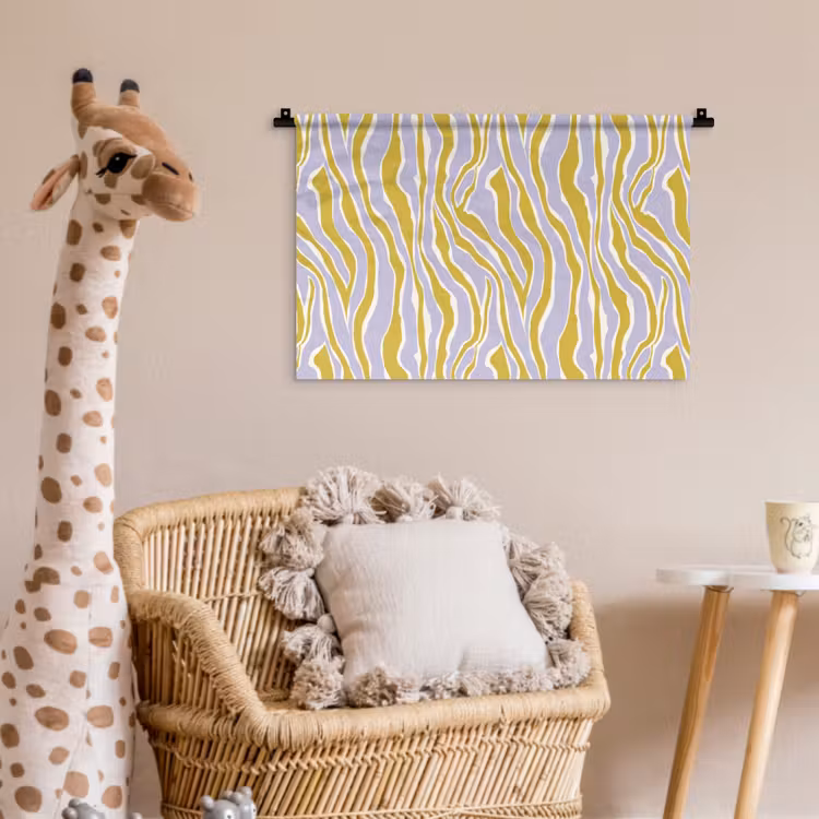 Zebra - Modern - Meerkleurig Wandkleed katoen klein 269 -wsfeer5_kind